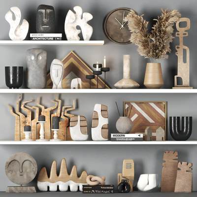 现代书籍花瓶饰品摆件